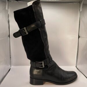 Cole Haan Harness Riding Boots Black Leather Women’s 10B